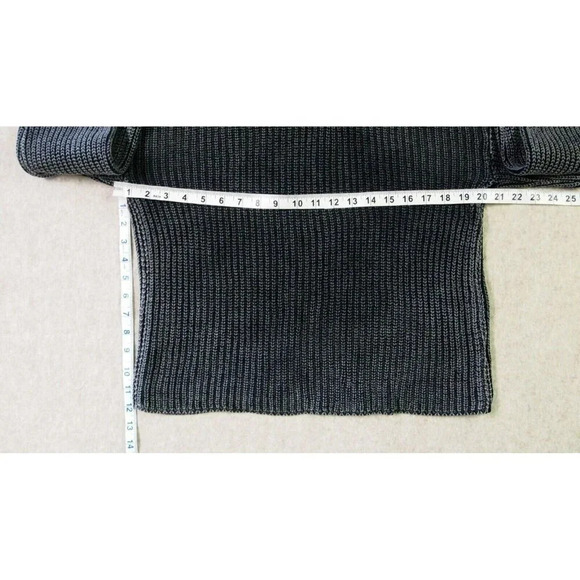 Ten Sixty Sherman Sweater Crop Turtleneck Pull over Casual Distressed Black SZ S - Picture 8 of 14